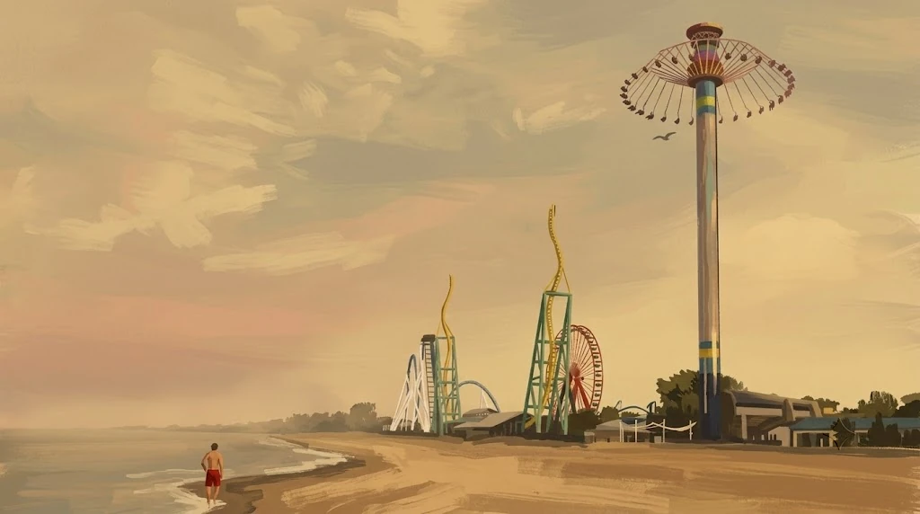 Cedar Point's Lake Erie beach