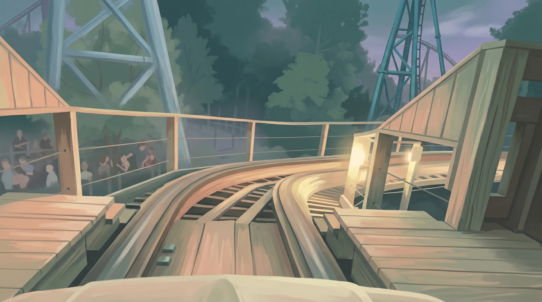 Mystic Timbers track in woods